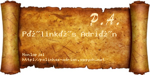 Pálinkás Adrián névjegykártya